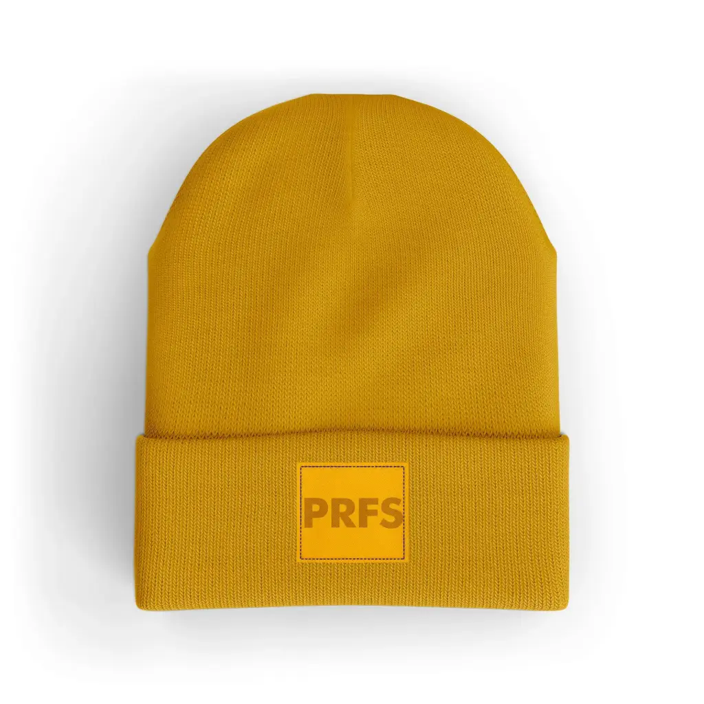 Acrylic Cable Knit Beanie With Patch-6007A